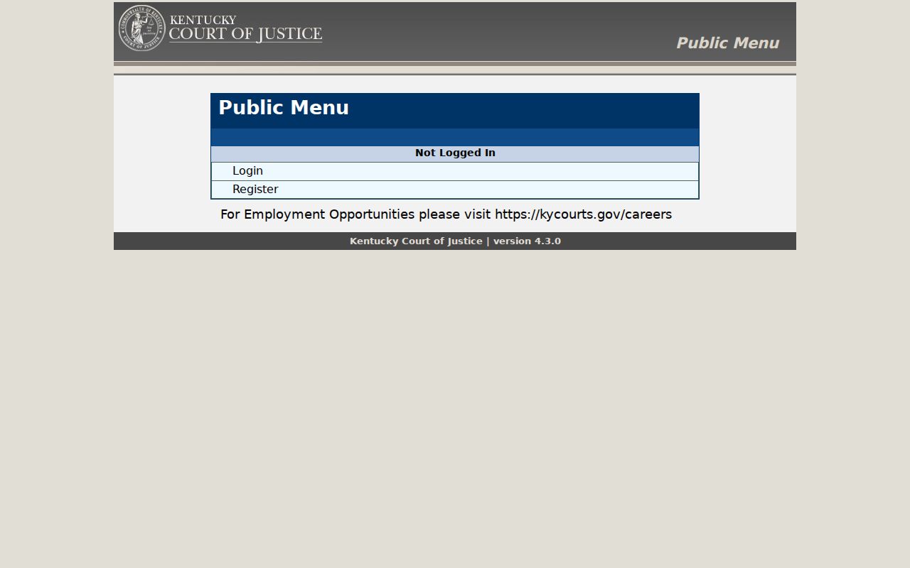 Clay County criminal court case search through AOC public request options