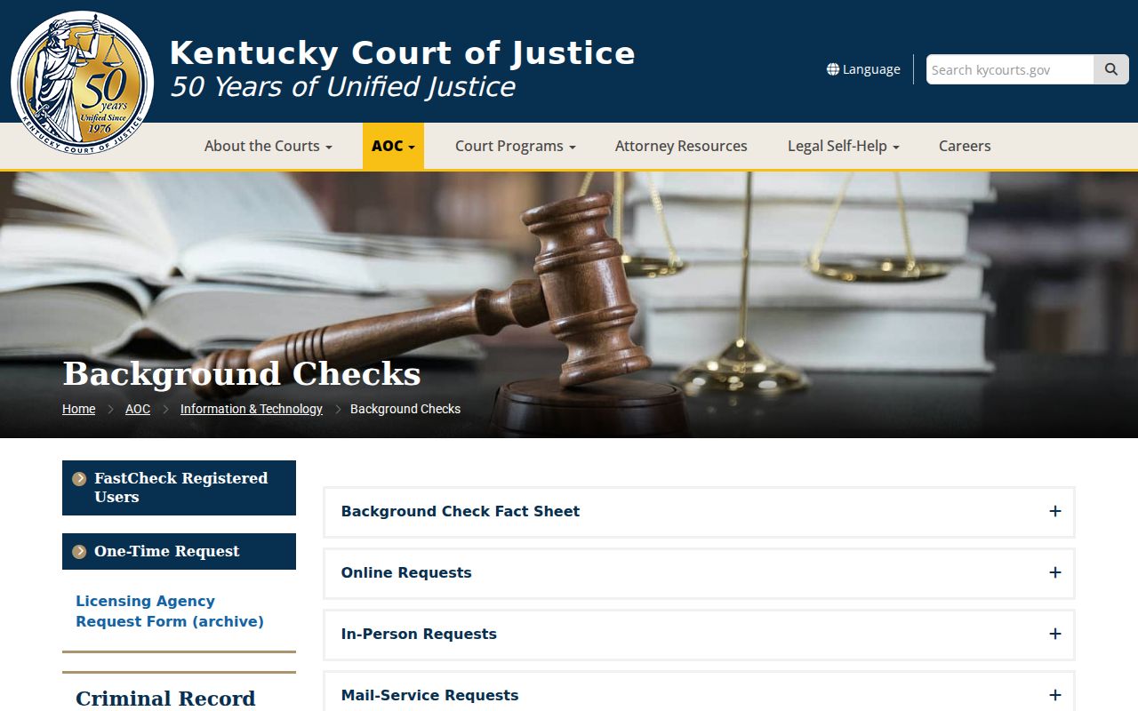 Clay County criminal history access through Kentucky AOC CourtNet reports