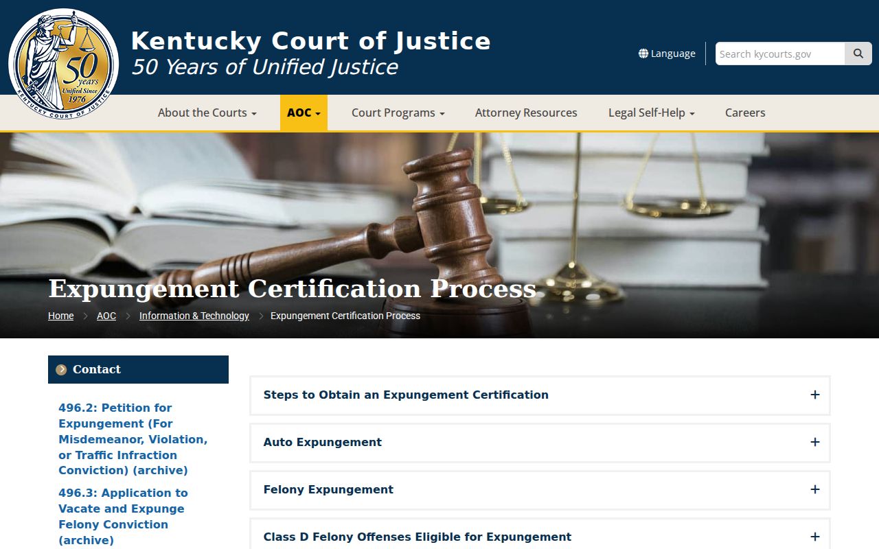 Clay County criminal record expungement certification instructions